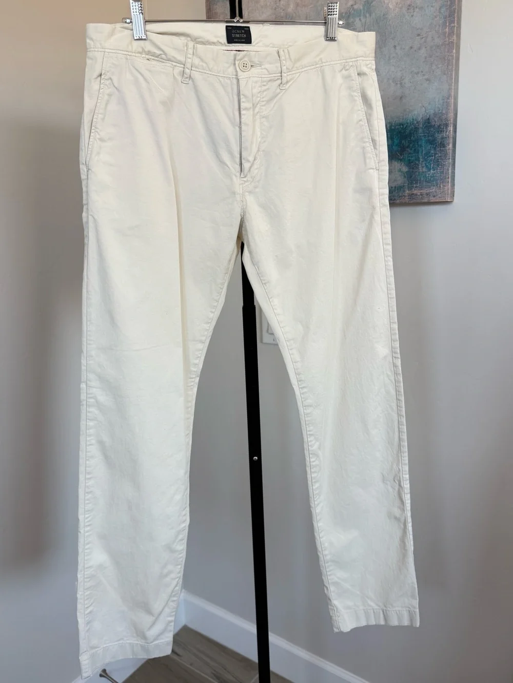 NEW J.Crew 484 Slim Fit Stretch Chino Pants Mens 33x32 Weathered Chino Tan Khaki